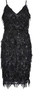 img 2 attached to Houstil Glitter Inspired Fringed Flapper Women's Clothing ~ Dresses