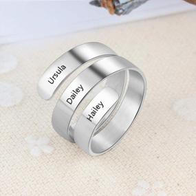 img 2 attached to Customizable 3 Best Friend Name Engraved Wrap Ring - A Perfect Gift For BFF Women On Anniversary Or Promise