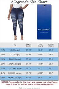 img 2 attached to ALLEGRACE High Waisted Plus Size Distressed Skinny Jeans For Women - Stretchable And Ripped Casual Capri Pants