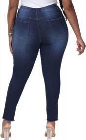 img 3 attached to ALLEGRACE High Waisted Plus Size Distressed Skinny Jeans For Women - Stretchable And Ripped Casual Capri Pants