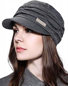 img 4 attached to Womens Newsboy Cap With Peak For Fashionable And Functional Style
