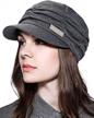 womens newsboy cap with peak for fashionable and functional style logo