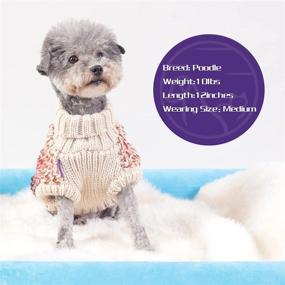 img 2 attached to Cozy Dog Sweater: Turtleneck Knitted Apparel for Dogs, Soft Gradient Color Knitwear - Classic Warm Winter Clothes