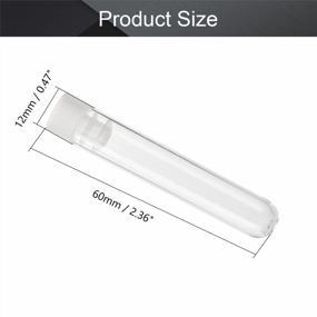 img 3 attached to Othmro 300Pcs Clear Plastic Test Tubes With White Caps, 12Mmx60Mm Mini Test Tubes With Lids, For Jewelry Seed Beads Powder Spice Liquid Experiment Yeast Specimen Sample Laboratory