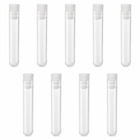 img 4 attached to Othmro 300Pcs Clear Plastic Test Tubes With White Caps, 12Mmx60Mm Mini Test Tubes With Lids, For Jewelry Seed Beads Powder Spice Liquid Experiment Yeast Specimen Sample Laboratory