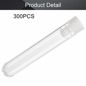 img 1 attached to Othmro 300Pcs Clear Plastic Test Tubes With White Caps, 12Mmx60Mm Mini Test Tubes With Lids, For Jewelry Seed Beads Powder Spice Liquid Experiment Yeast Specimen Sample Laboratory