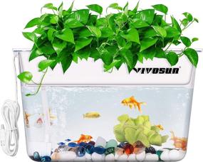 img 4 attached to 🐠 VIVOSUN 3-Gallon Aquaponic Fish Tank: Hydroponic Cleaning Tank with Bonus Thermostat, Flow Pump, and Ceramsite for Freshwater Fish and Plant Care