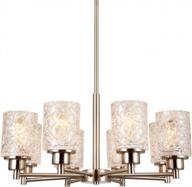 alice house 24" dining room chandeliers , 8-light brushed nickel contemporary light fixture for foyer, entryway, bedroom and living room al9082-h8 logo