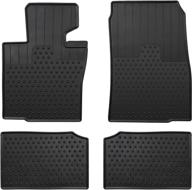 lwope car floor mats: custom fit for mini cooper countryman 2010-2016 r60 & 🚗 r61 paceman - black rubber, heavy duty, all weather protection, odorless - auto floor liners logo