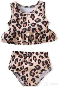 img 4 attached to Aalizzwell Toddler Baby Girl Bathing Suit: Stylish Two Piece Swimsuit for Beach Wear