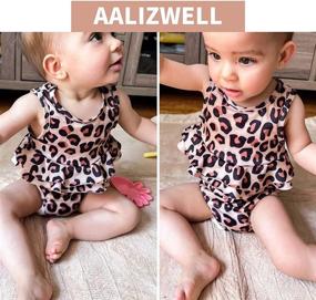 img 3 attached to Aalizzwell Toddler Baby Girl Bathing Suit: Stylish Two Piece Swimsuit for Beach Wear