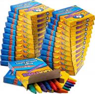 массовые цветные мелки - 720 штук! коробка из 120 6 упаковок, мелки высшего качества для детей и малышей, безопасные и нетоксичные для вечеринок, ресторанов, подарочных сумок и чулок логотип