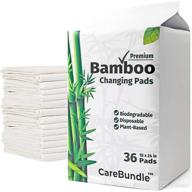 🐼 carebundle bamboo disposable changing pads: absorbent, leakproof, and plastic-free baby diaper changing pad liners logo