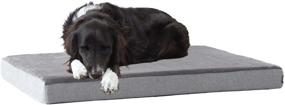 img 4 attached to Comfort Your Pup With The Barkbox Large Memory Foam Dog Bed For Orthopedic Joint Relief In Plush Grey.