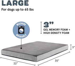 img 3 attached to Comfort Your Pup With The Barkbox Large Memory Foam Dog Bed For Orthopedic Joint Relief In Plush Grey.