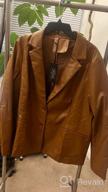 img 1 attached to Stylish And Sustainable: Bellivera Women'S Oversize Vegan Leather Blazer Coat With Button Front review by John Hill