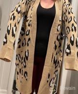 img 1 attached to Stay Chic And Cozy With Angashion'S Women'S Leopard Print Cardigan Sweater review by Veronica Fermin