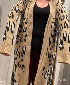 img 5 attached to Stay Chic And Cozy With Angashion'S Women'S Leopard Print Cardigan Sweater