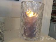 img 1 attached to 3-Pack Of Luminara Realistic Moving Flame LED Battery Operated Pillar Candles - Remote Included - Faded Denim Colors, 3" X 4", 3" X 5", And 3"X 6 review by Joshua Carter