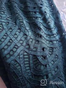 img 5 attached to Платье средней длины кружевное для полных | Chicwe Женское платье с 3/4 рукавами и кружевной отделкой на подоле и манжетах.