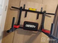img 1 attached to OneTwoFit Power Tower Set - Multifunctional Wall-Mounted Pull-Up Bar, Chin-Up Bar, Dip Station - Ideal Indoor Home Gym Workout Equipment, Supports Up To 440 Lbs - OT126 Fitness Dip Stand review by William Belczyk