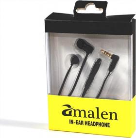 img 1 attached to Улучшите качество звука с помощью наушников Amalen Premium: высококачественные наушники с микрофоном и стереозвуком в элегантном черном корпусе