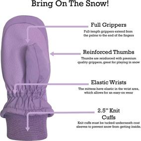 img 2 attached to ❄️ NIce Caps Waterproof Mittens for Girls' Accessories to Brave Cold Weather