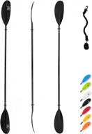 oceanbroad kayak paddle - alloy shaft boating oar with leash - 218cm/86in to 241cm/95in логотип