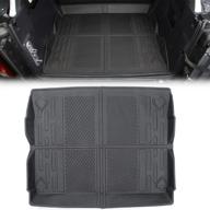 🚗 2021-2022 ulrolit cargo liner trunk mat: compatible with ford bronco accessories | cargo tray liner, floor mats rear cargo mat trunk liner - black логотип