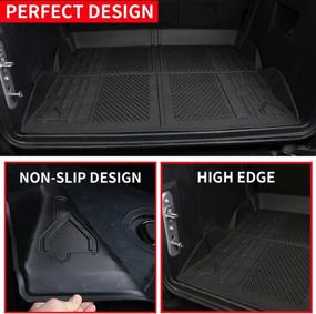 img 2 attached to 🚗 2021-2022 Ulrolit Cargo Liner Trunk Mat: Compatible with Ford Bronco Accessories | Cargo Tray Liner, Floor Mats Rear Cargo Mat Trunk Liner - Black