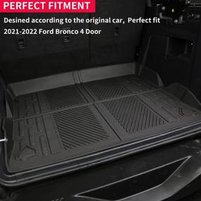 img 1 attached to 🚗 2021-2022 Ulrolit Cargo Liner Trunk Mat: Compatible with Ford Bronco Accessories | Cargo Tray Liner, Floor Mats Rear Cargo Mat Trunk Liner - Black