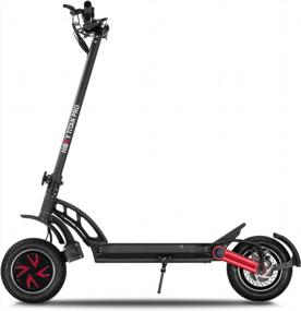 img 4 attached to Hiboy Titan PRO Off Road Electric Scooter - 2400W Motor, 10" Pneumatic Tires, 40 Mile Range, 32 MPH Speed, Quick-Fold, Dual Braking System, Long Lasting Battery - Perfect For Adults