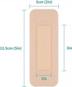 img 3 attached to Dimora Foam Wound Dressing 2 Водонепроницаемые силиконовые повязки X5 с клейкой каймой, супервпитывающие дышащие средства по уходу за ранами для чувствительной кожи Упаковка из 5 штук