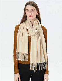 img 1 attached to MaaMgic Womens Cashmere Pashmina Shawls Women's Accessories - Scarves & Wraps