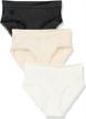 3 pack of arabella women's supersoft brushed microfiber hipster with lace logo