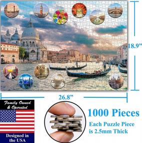 img 3 attached to Think2Master Venice, Italy 1000 Pieces Jigsaw Puzzle For Kids 12+, Teens, Adults & Families. Finished Puzzle Size Of This European Travel Destination Is 26.8” X 18.9”