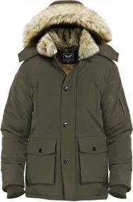 img 4 attached to Men'S Winter Thicken Parka Puffer Jacket With Removable Hood - JYG