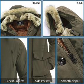 img 1 attached to Men'S Winter Thicken Parka Puffer Jacket With Removable Hood - JYG