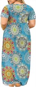img 2 attached to Summer Maxi Dress For Women - Plus Size, Short Sleeves, Loose Fit, With Convenient Pockets - Ideal For Casual Occasions - Available At Kancystore