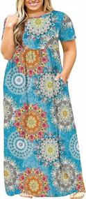 img 3 attached to Summer Maxi Dress For Women - Plus Size, Short Sleeves, Loose Fit, With Convenient Pockets - Ideal For Casual Occasions - Available At Kancystore