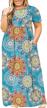 summer maxi dress for women - plus size, short sleeves, loose fit, with convenient pockets - ideal for casual occasions - available at kancystore logo