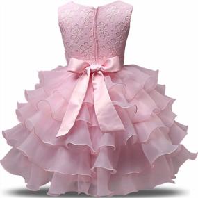 img 3 attached to Party And Wedding Dresses For Girls With Ruffles And Lace By NNJXD