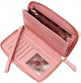 img 3 attached to Large Capacity PU Leather Women'S Wallet With Credit Card Holder, Clutch, And Wristlet For GEEAD