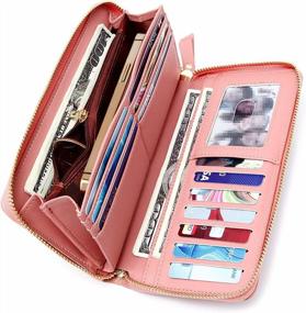 img 2 attached to Large Capacity PU Leather Women'S Wallet With Credit Card Holder, Clutch, And Wristlet For GEEAD