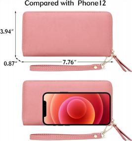 img 1 attached to Large Capacity PU Leather Women'S Wallet With Credit Card Holder, Clutch, And Wristlet For GEEAD