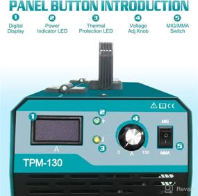 img 3 attached to 🔥 TTAMPLAR 130A MIG Welder Gasless 110V MIG/Stick Welder - 2 in 1 Flux Core Wire Welding Machine | No Gas | IGBT Inverter