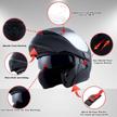 1storm motorcycle modular full face helmet w/ flip up dual visor & inner sun shield: hb89 logo