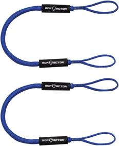 img 2 attached to 🚤 2-Pack of Extreme Max 3006.3072 BoatTector Bungee Dock Lines in Blue - 8ft