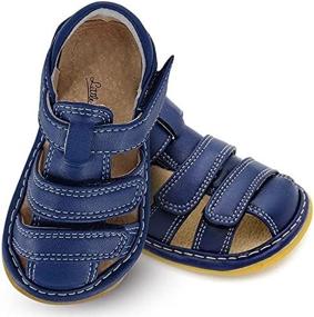 img 1 attached to Little Maes Boutique Squeaky Adjustable Boys' Shoes ~ Sandals