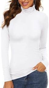 img 1 attached to MSBASIC Womens Stretch Turtleneck Elegant Women's Clothing ~ Lingerie, Sleep & Lounge